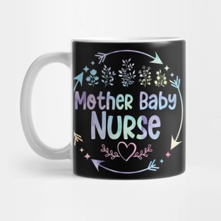 Mother Baby Nurse cute floral watercolor Mug